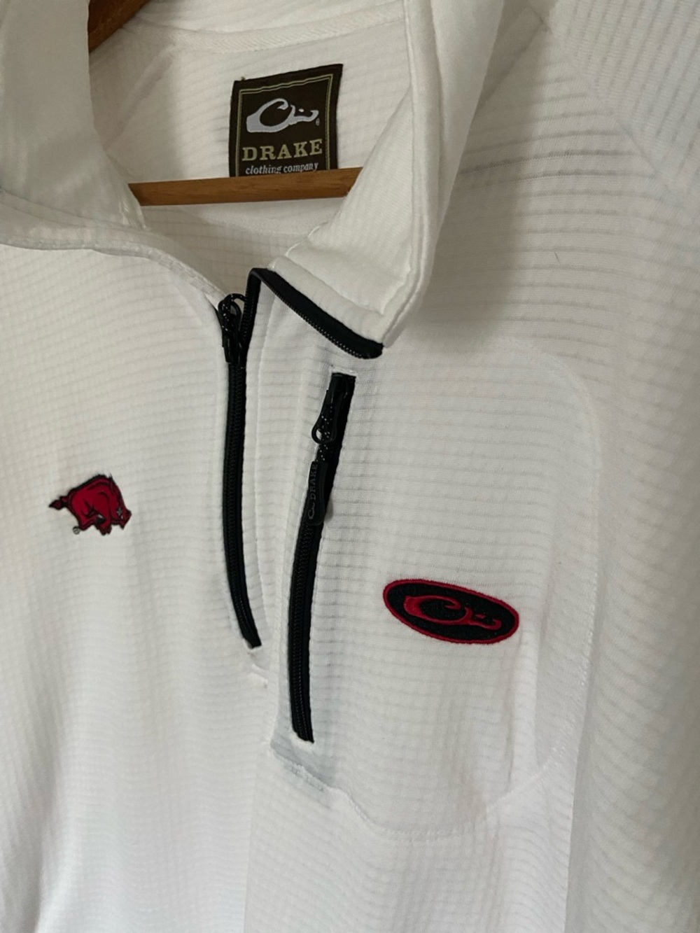 Drake Arkansas Razorbacks 1/4 Zip Waffle Fleece Pullover 2XL